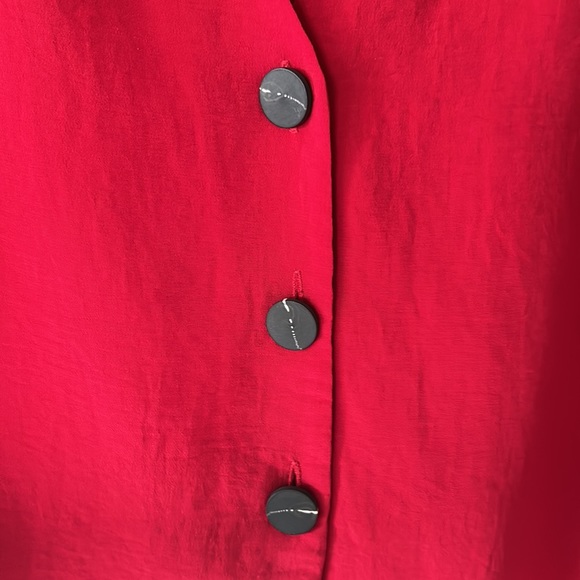 Topshop red blouse, size 2, EUC - Picture 2 of 6
